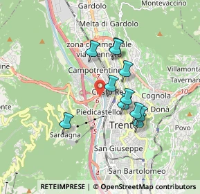Mappa 38100 Trento TN, Italia (1.37727)