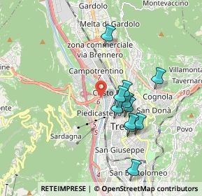 Mappa 38100 Trento TN, Italia (1.58636)