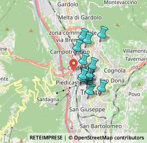 Mappa 38100 Trento TN, Italia (1.14286)