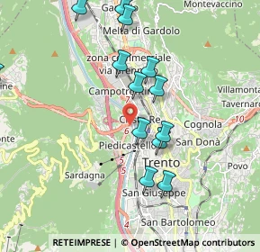 Mappa 38100 Trento TN, Italia (2.06786)