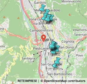 Mappa 38100 Trento TN, Italia (1.63813)