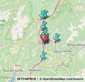 Mappa 38100 Trento TN, Italia (6.83125)
