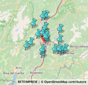 Mappa 38100 Trento TN, Italia (9.5905)