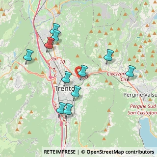 Mappa Via alla Veduta, 38122 Trento TN, Italia (3.86818)