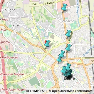 Mappa Via Aonez, 33100 Udine UD, Italia (1.412)