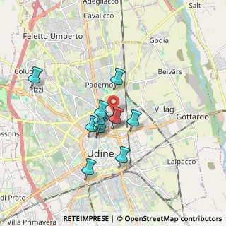 Mappa Via Monte Grappa, 33100 Udine UD, Italia (1.35)