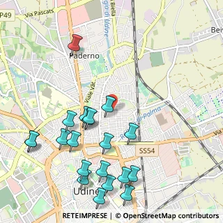 Mappa Via Monte Grappa, 33100 Udine UD, Italia (1.2255)