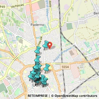 Mappa Via Monte Grappa, 33100 Udine UD, Italia (1.3305)