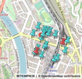 Mappa Piazza Generale Antonio Cantore, 38121 Trento TN, Italia (0.1675)