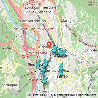 Mappa Via Felice e Gregorio Fontana, 38122 Trento TN, Italia (0.95364)