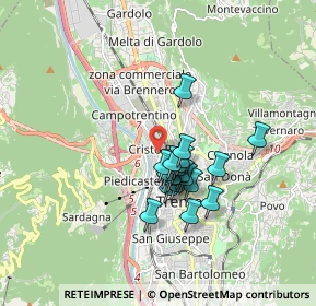 Mappa Piazza Generale Antonio Cantore, 38121 Trento TN, Italia (1.2265)