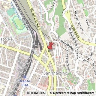 Mappa Via del Brennero, 48, 38122 Trento, Trento (Trentino-Alto Adige)