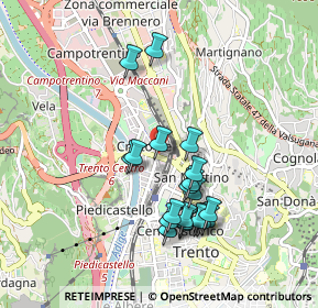 Mappa Piazza General Cantore, 38121 Trento TN, Italia (0.8335)