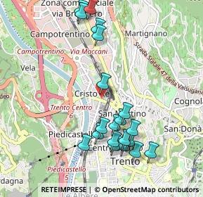 Mappa Piazza General Cantore, 38121 Trento TN, Italia (1.041)