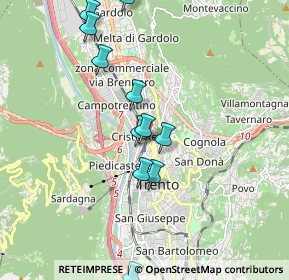 Mappa Via Antonio Stoppani, 38100 Trento TN, Italia (1.86818)