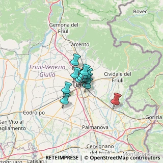 Mappa Via Tarcento, 33100 Udine UD, Italia (5.58667)