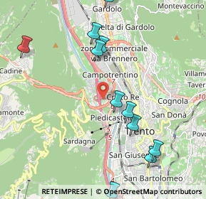 Mappa Via Santi Cosma e Damiano, 38121 Trento TN, Italia (2.30455)