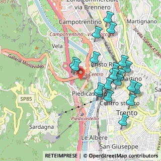 Mappa Via Dòs Trento, 38122 Trento TN, Italia (0.9915)