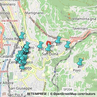 Mappa Via S. Vito, 38121 Trento TN, Italia (1.1265)