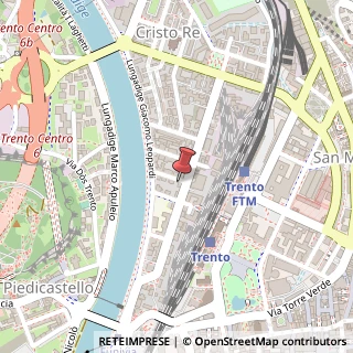 Mappa Via Francesco Guardi, 10, 38121 Trento, Italia, 38122 Trento, Trento (Trentino-Alto Adige)