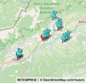 Mappa Strada Cartiera, 32035 Santa Giustina BL, Italia (7.05643)