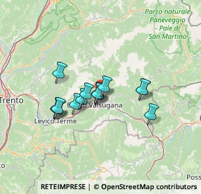 Mappa Via degli Alpini, 38050 Telve TN, Italia (9.61857)