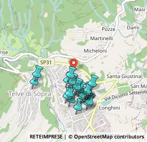 Mappa Via degli Alpini, 38050 Telve TN, Italia (0.404)