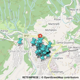 Mappa Via degli Alpini, 38050 Telve TN, Italia (0.37037)