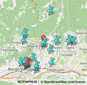 Mappa Via degli Alpini, 38050 Telve TN, Italia (2.126)