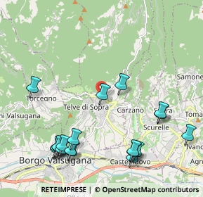 Mappa Via degli Alpini, 38050 Telve TN, Italia (2.49947)