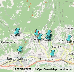 Mappa Via degli Alpini, 38050 Telve TN, Italia (1.64167)