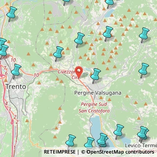 Mappa Al de la Loc. Ciré, 38057 Pergine Valsugana TN, Italia (7.315)