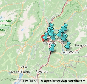 Mappa Via Canelli, 38100 Trento TN, Italia (9.16667)