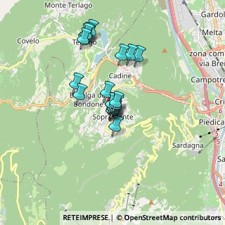 Mappa Via delle Are, 38123 Sopramonte TN, Italia (1.271)