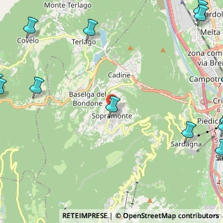 Mappa Via delle Are, 38123 Sopramonte TN, Italia (4.0415)