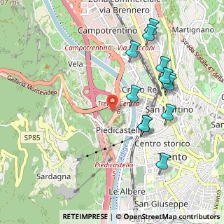 Mappa Via Brescia, 38122 Trento TN, Italia (1.03833)