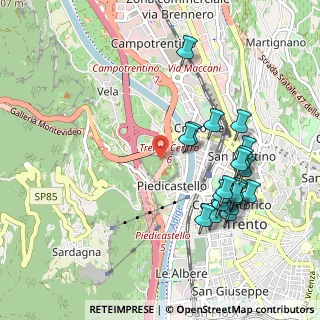 Mappa Via Brescia, 38122 Trento TN, Italia (1.031)