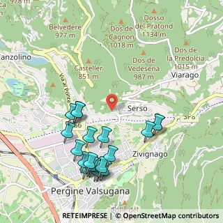 Mappa Località centrale, 38057 Pergine Valsugana TN, Italia (1.107)