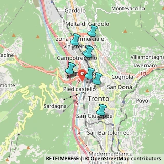 Mappa Via Dòs Trento, 38121 Trento TN, Italia (1.23818)