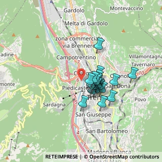 Mappa Via Dòs Trento, 38121 Trento TN, Italia (1.178)
