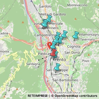 Mappa Via Dòs Trento, 38121 Trento TN, Italia (1.30917)