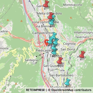 Mappa Via Dòs Trento, 38121 Trento TN, Italia (1.87833)