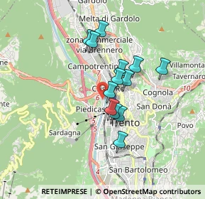 Mappa Via, 38121 Trento TN, Italia (1.29615)