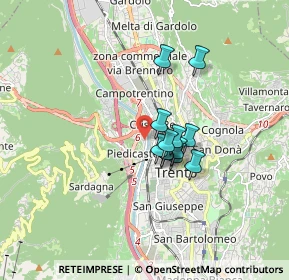 Mappa Via, 38121 Trento TN, Italia (1.0775)