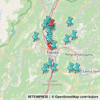 Mappa Via Dòs Trento, 38121 Trento TN, Italia (6.67056)