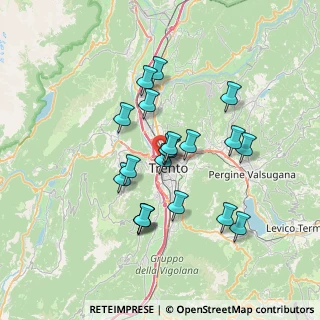 Mappa Via Dòs Trento, 38121 Trento TN, Italia (5.9605)