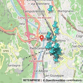 Mappa Via Dòs Trento, 38121 Trento TN, Italia (0.8545)