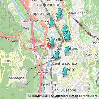 Mappa Via Dòs Trento, 38121 Trento TN, Italia (0.83333)