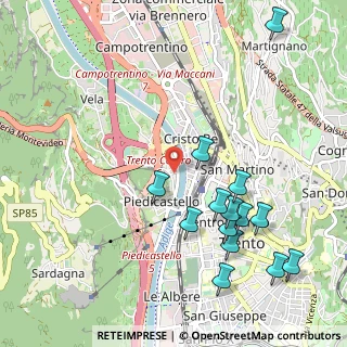 Mappa Via Dòs Trento, 38121 Trento TN, Italia (1.15571)
