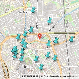 Mappa Viale Diaz, 33100 Udine UD, Italia (0.6355)